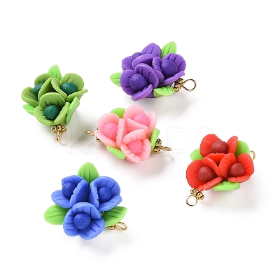 Handmade Polymer Clay Links Connectors PALLOY-JF00692-1