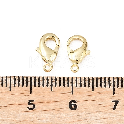 Brass Lobster Claw Clasps KK-P130-093G-NR-1