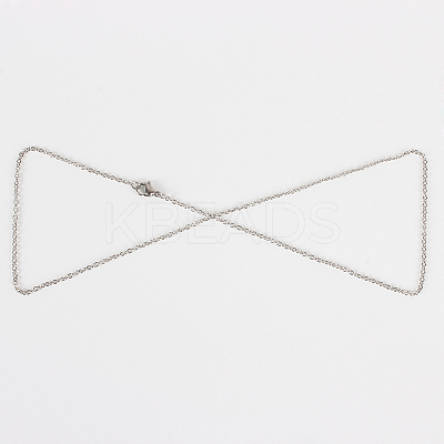 304 Stainless Steel Cable Chain Necklace Making STAS-P045-05-1