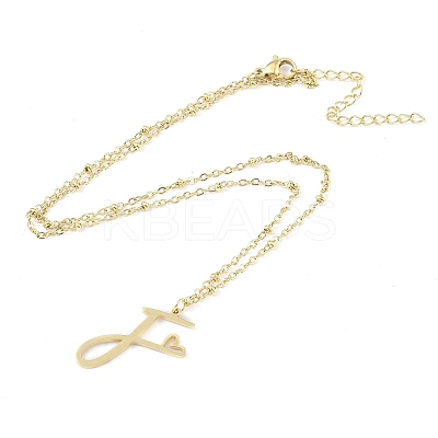 304 Stainless Steel Pendant Necklaces LS-NJEW-H029-02G-F-1