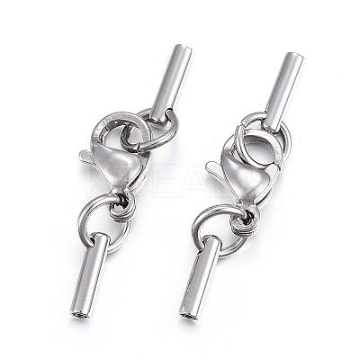 Tarnish Resistant 304 Stainless Steel Lobster Claw Clasps STAS-P146-A09-1.2mm-1