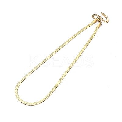 Ion Plating(IP) 304 Stainless Steel Herringbone Chain Necklace for Men Women LS-NJEW-E076-03C-G-1