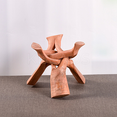 Wood Crystal Balls Display Pedestal DJEW-PW0009-032E-1