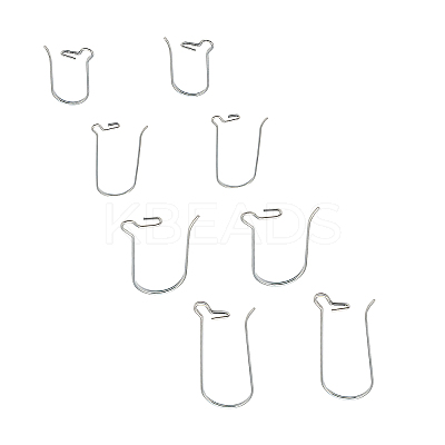 316 Surgical Stainless Steel Hoop Earrings Findings Kidney Ear Wires STAS-UN0002-98P-1