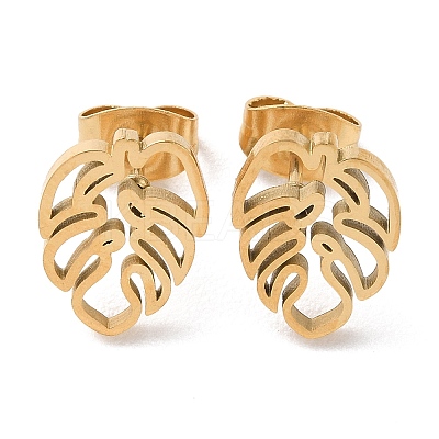 304 Stainless Steel Stud Earrings EJEW-B022-08G-1