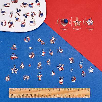 50Pcs 50 Styles Alloy Enamel Pendant Independent Japanese Flag Pendant Alloy Accessories JX631A-1