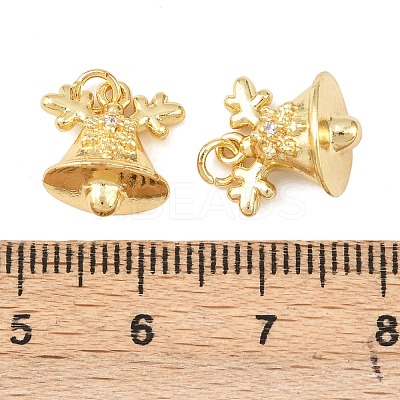 Brass Micro Pave Cubic Zirconia Pendants KK-G544-44G-1