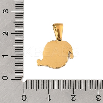 Christmas Theme 304 Stainless Steel Pendants STAS-R007-01Q-G-1
