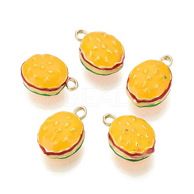 Rack Plating Alloy Enamel Charms PALLOY-N181-24KCG-01-1
