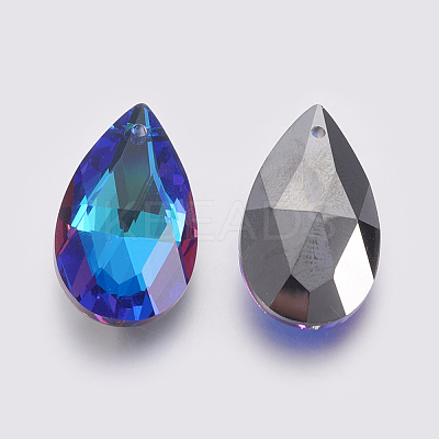 K9 Glass Rhinestone Pendants X-GLAA-K034-K03-1
