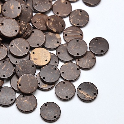 Flat Round 2-Hole Coconut Buttons BUTT-P008-20-1