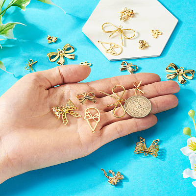 18Pcs 9 Styles Brass Pendants KK-TA0001-87-1
