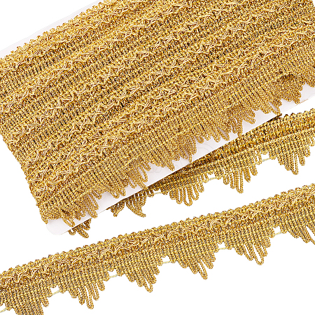 Sparkle Polyester Lace Ribbon OCOR-WH0080-33B-1