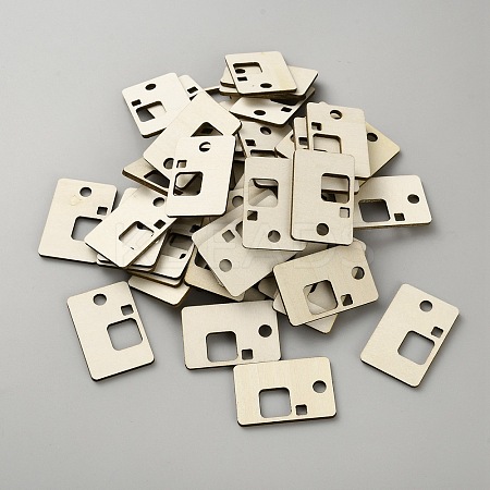 50Pcs Wood Thread Winding Boards WOOD-WH20003-06A-1