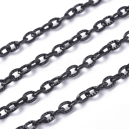 304 Stainless Steel Textured Cable Chains CHS-H007-42B-1