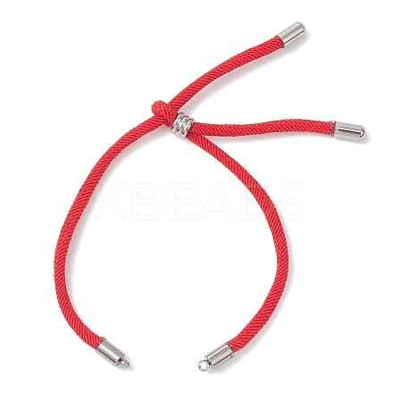 Nylon Round Cord Slider Bracelet Makings AJEW-JB01516-01-1