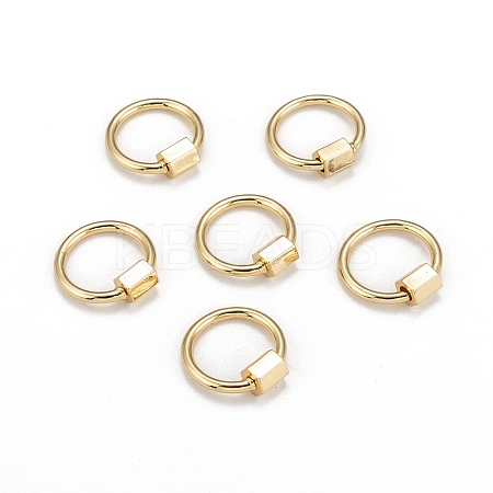 Brass Screw Carabiner Lock Charms LS-KK-T047-06G-1