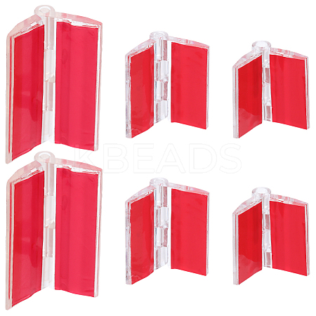 Gorgecraft 12Pcs 3 Styles Acrylic Self Adhesive Hinge FIND-GF0005-56-1