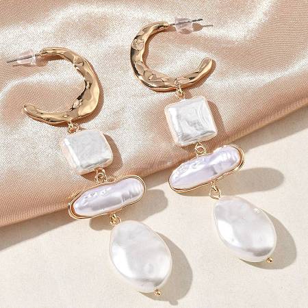 Zinc Alloy Dangle Stud Earrings EJEW-L314-01A-1