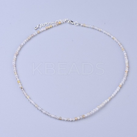 Natural Rutilated Quartz Beaded Necklaces NJEW-K114-B-A10-1