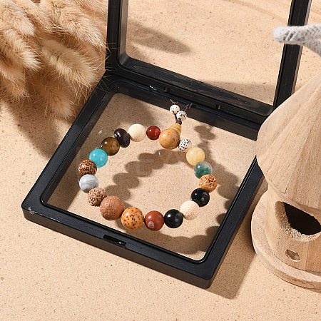 Natural Mixed Gemstone Round Beaded Stretch Bracelet BJEW-YW0001-05-1