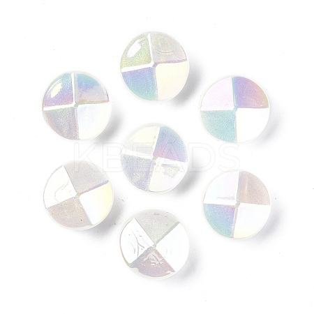 UV Plating Luminous Transparent Acrylic Beads OACR-P010-05D-1