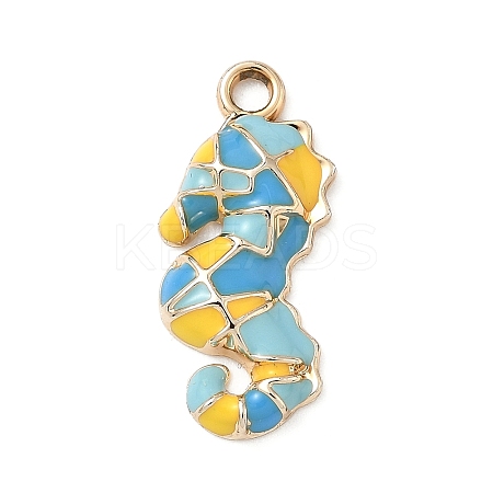 Alloy Enamel Pendants PALLOY-P313-09A-G-1