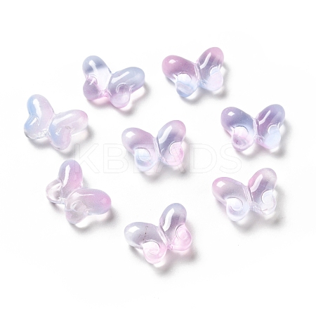 Transparent Baking Paint Glass Beads GLAA-F115-01J-1