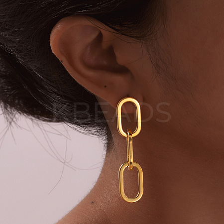 304 Stainless Steel Stud Earrings for Women EJEW-A129-03G-1