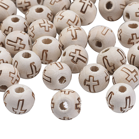 Unfinished Wood Beads LS-X-WOOD-S656-LF-1