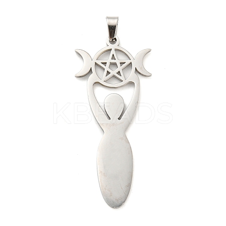 Non-Tarnish 304 Stainless Steel Pendants STAS-P330-02P-1