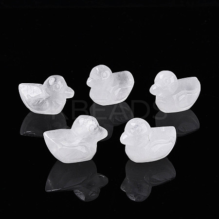 Natural Quartz Crystal Duck Display Decorations G-N345-12C-1