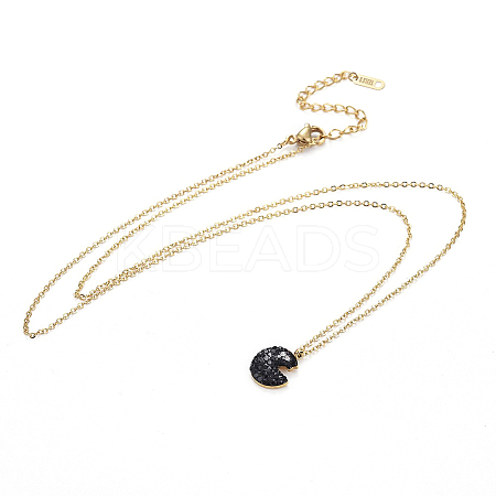 (Jewelry Parties Factory Sale)304 Stainless Steel Cable Chains Pendant Necklaces NJEW-F267-21G-1