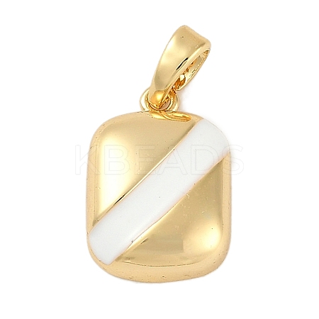 Brass Enamel Pendants KK-P283-28B-G-1