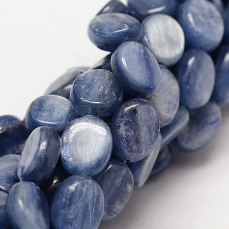 Oval Natural Kyanite/Cyanite/Disthene Bead Strands G-O139-01B-1
