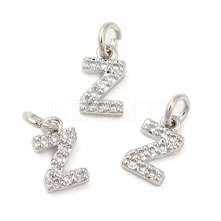 Brass Micro Pave Grade AAA Cubic Zirconia Charms LS-ZIRC-P067-11P-Z-NR-1