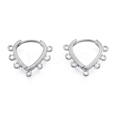 Tarnish Resistant 304 Stainless Steel Hoop Earrings Findings LS-STAS-N092-192-1