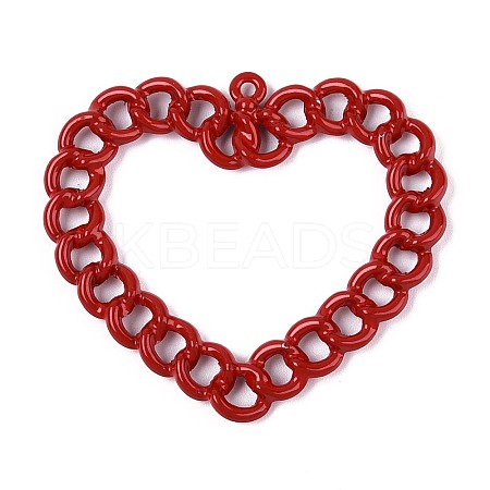 Spray Painted Alloy Pendants PALLOY-T092-89A-1