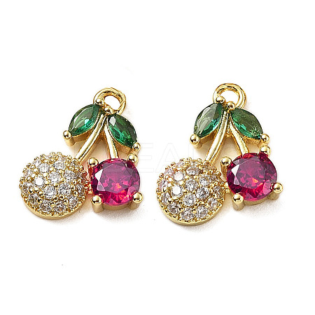 Brass Micro Pave Cubic Zirconia Pendants KK-P290-02B-G01-1