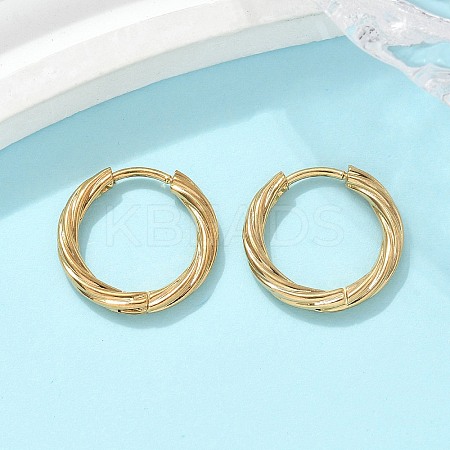 304 Stainless Steel Twist Hoop Earrings for Women EJEW-A130-02B-G-1