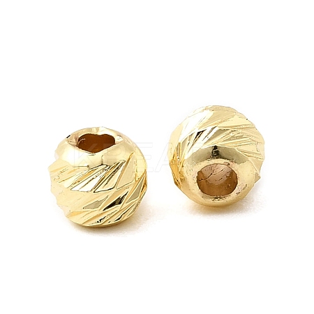 Corrugated Round Brass Beads KK-H520-03C-G-1