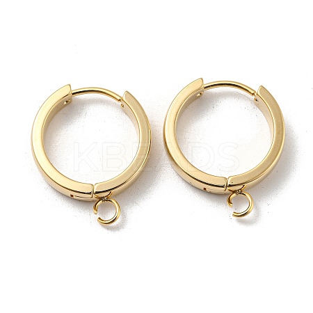 201 Stainless Steel Huggie Hoop Earrings Findings STAS-A167-01U-G-1