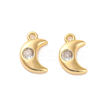 Brass Cubic Zirconia Charms LS-KK-D300-05G-1