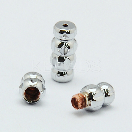 Brass Screw Clasps for Necklaces KK-F0254-P-1