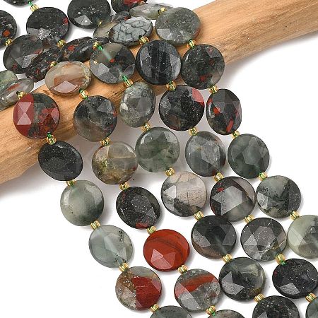Natural Bloodstone Beads Strands G-A292-A09-01-1