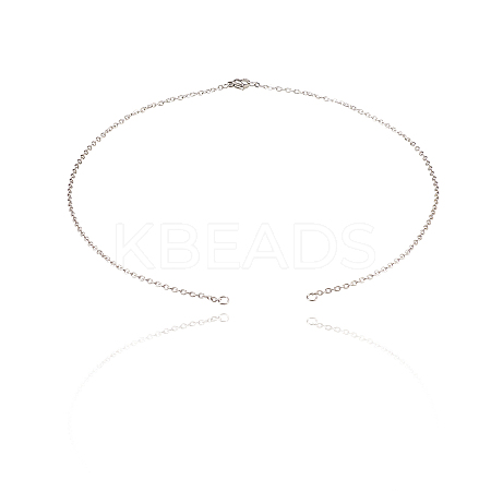 201 Stainless Steel Cable Chain Necklace Making STAS-CJ0001-11P-1