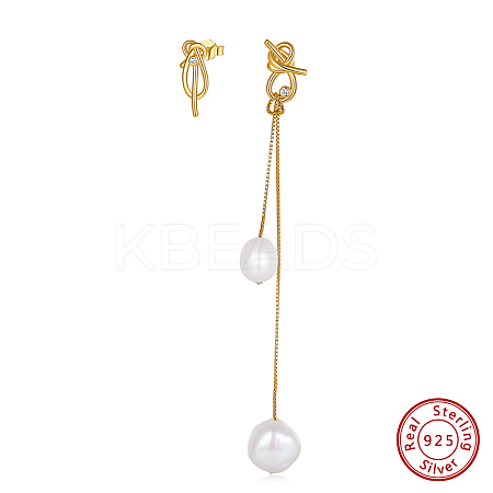 925 Sterling Silver Bowknot Stud Earrings with Cubic Zirconia EJEW-Z041-04G-1