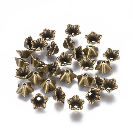 Tibetan Style Alloy Bead Caps K08T9072-1
