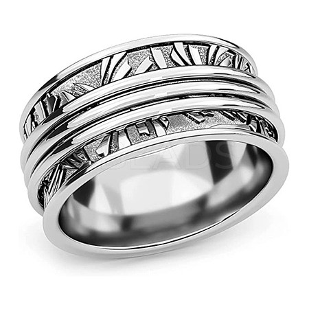 Retro Rotatable 304 Stainless Steel Finger Rings FS-WG84C22-28-1