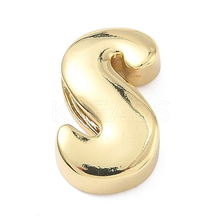 Brass Initial Beads KK-B167-27G-01S-1
